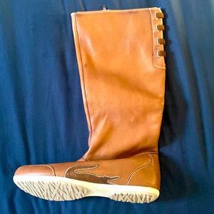 Lacoste mid calf leather boots